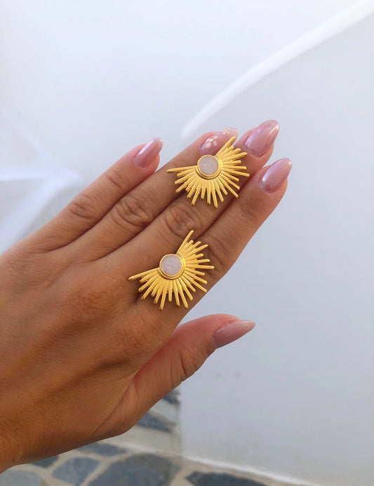 Soleit White Earrings