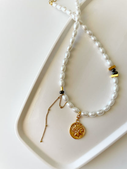 Pearl Medallion Necklace
