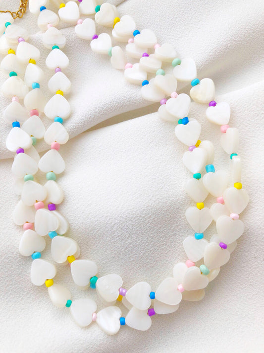 Confetti Heart Necklace & Bracelet