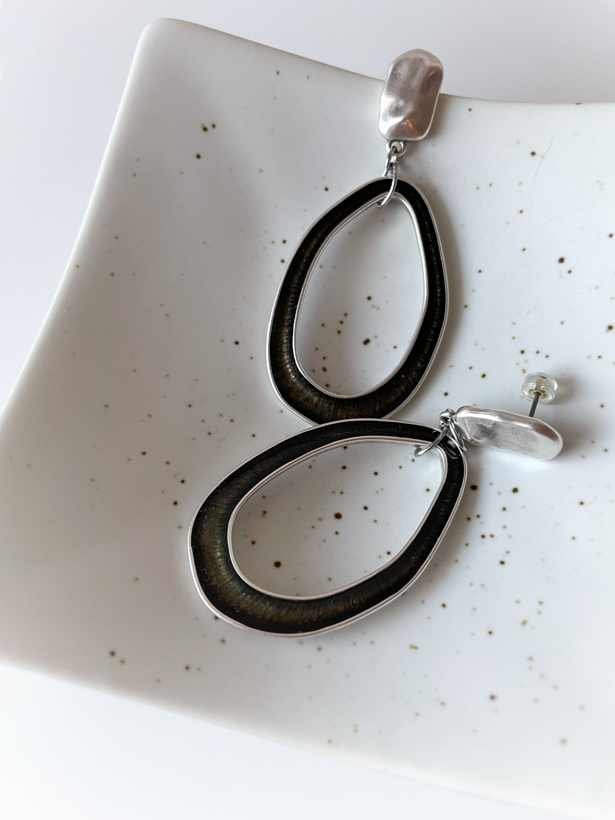 Noir Halo Earrings
