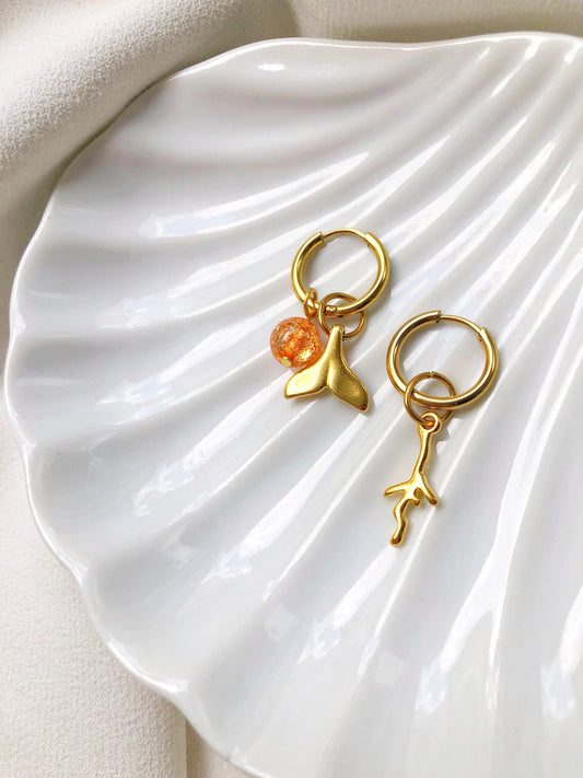 Coral Sunset Hoops