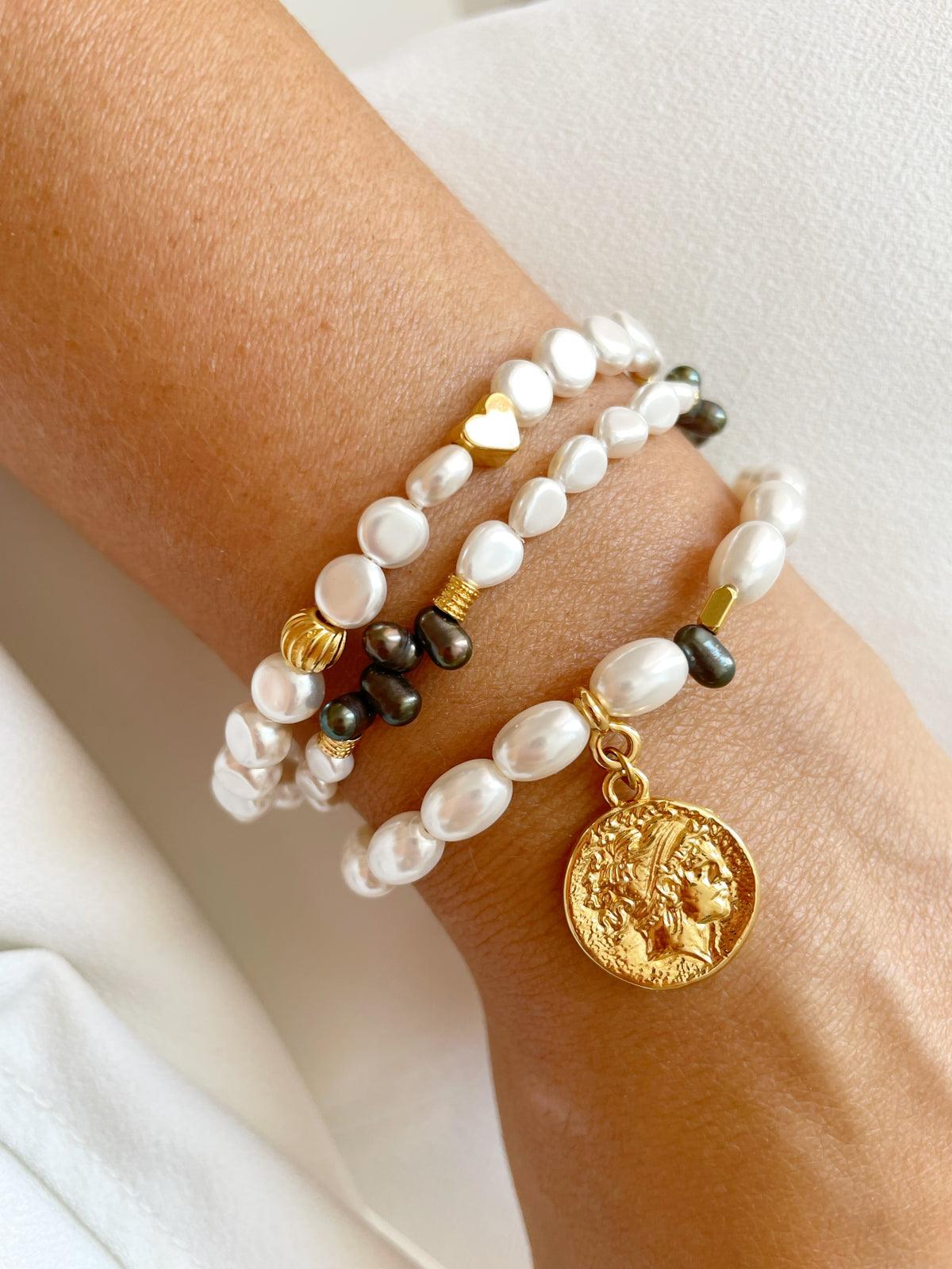 Pearl Medallion Bracelet