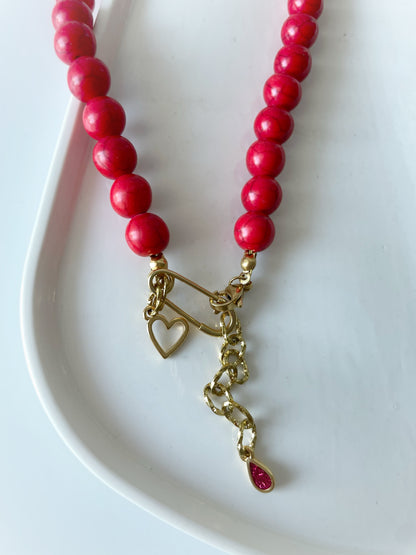 Heart Pins Necklace
