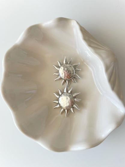 Moonlit Sun Silver Earrings