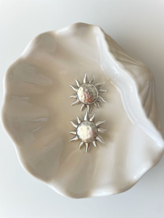 Moonlit Sun Silver Earrings