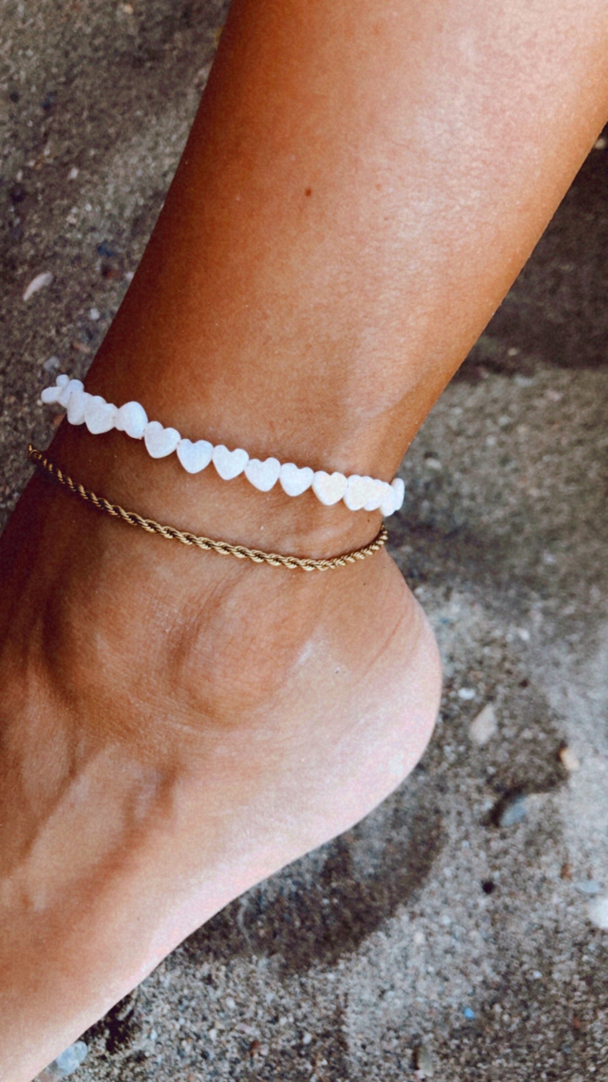 Gold & Hearts Anklets