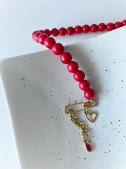 Heart Pins Necklace