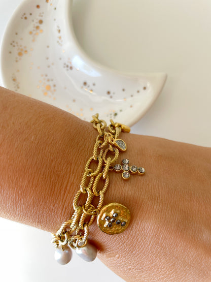 Golden Cross Bracelet