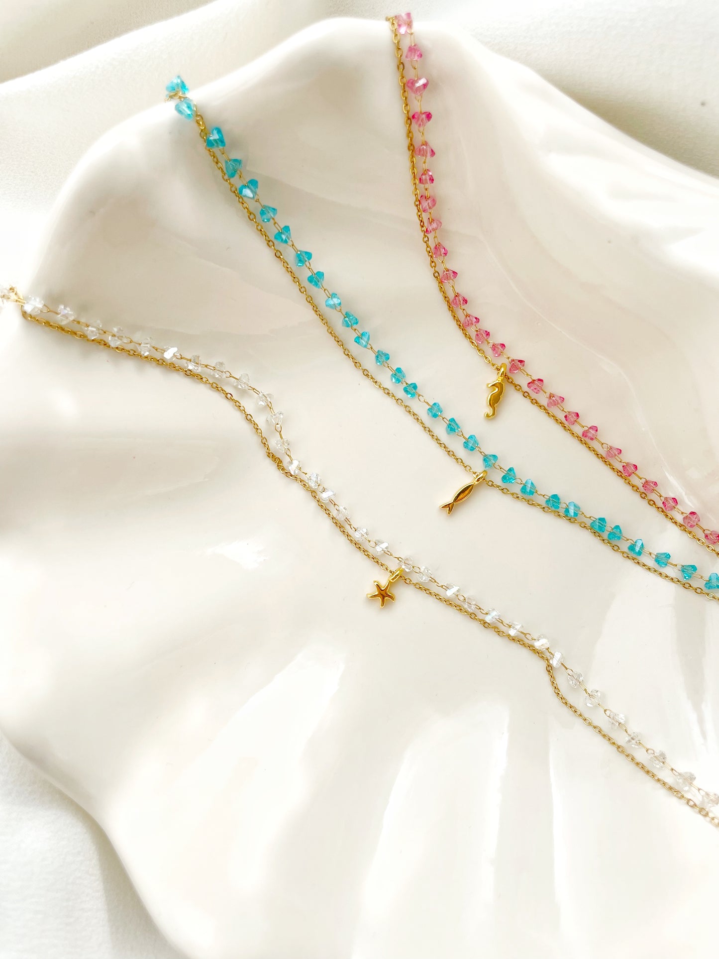 Crystalin Summer Anklets
