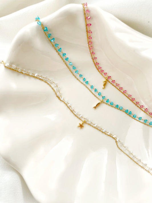 Crystalin Summer Anklets