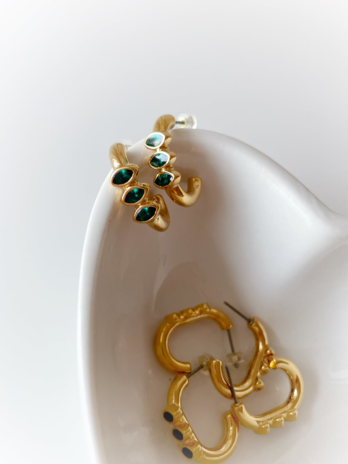 Loop Green Earrings