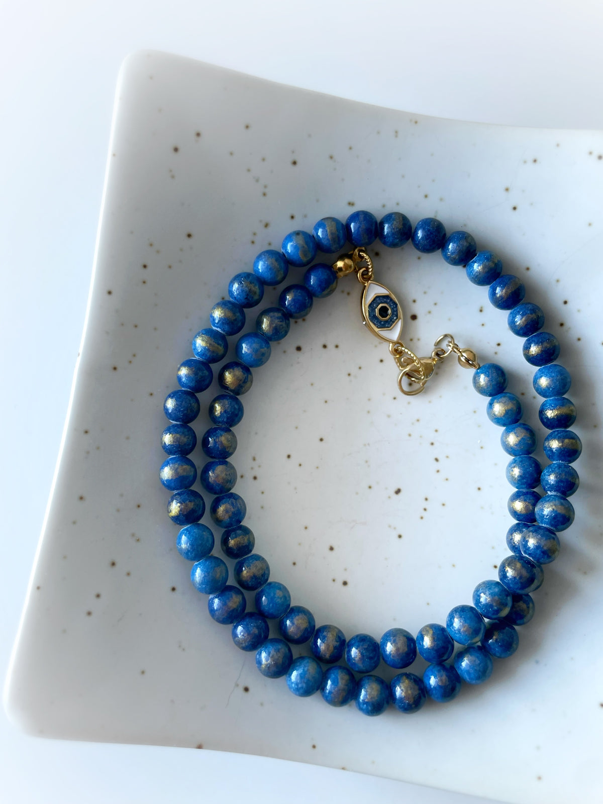 Blue Marble Eye Necklace