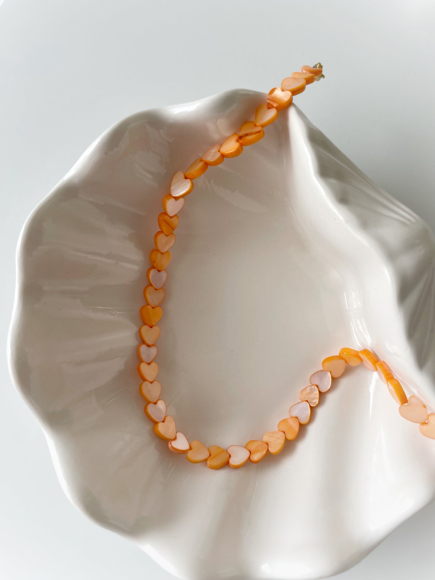 Orange Hearts Necklace